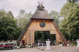Außenansicht des Schafstalls am Heidegarten
