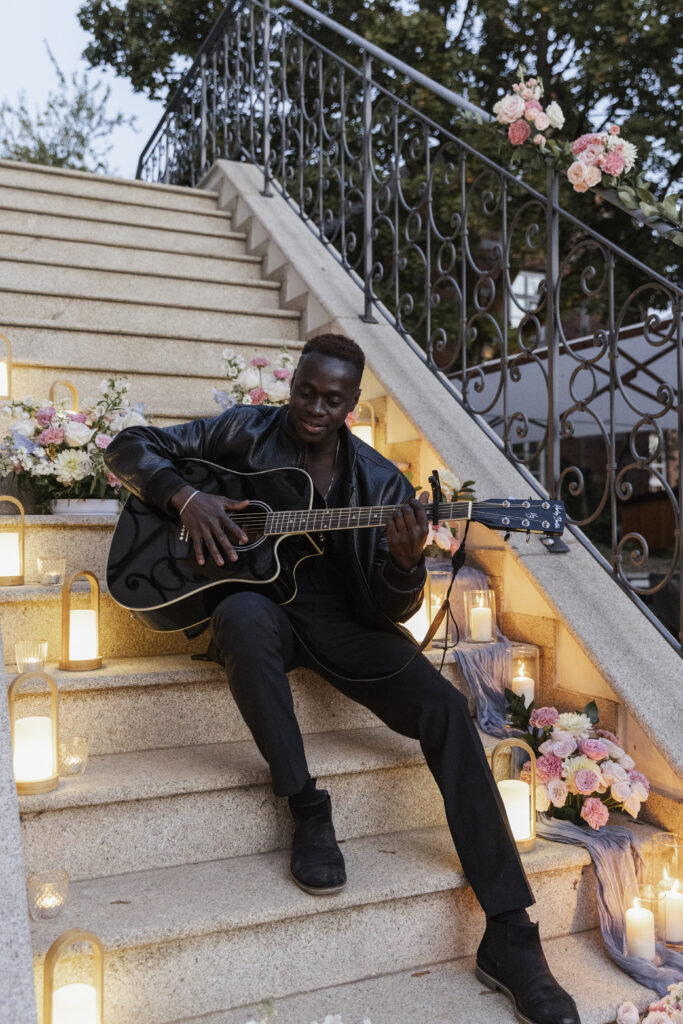 Sänger Joel im Wyndberghotel, Planung: Sophia von Aspern, von Aspern Weddings