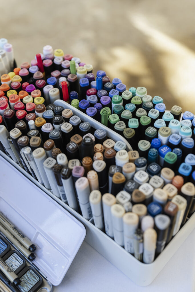 Stifte der Live-Malerin, Planung: von Aspern Weddings