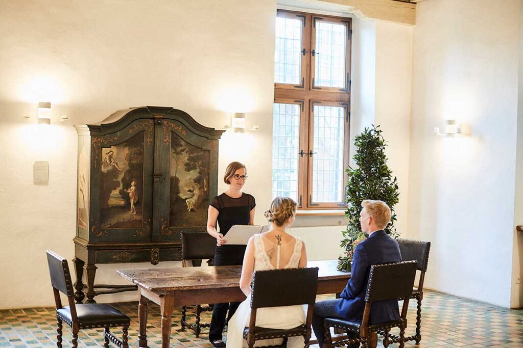 Innenansicht Trauzimmer Schloss Reinbek, Standesamt