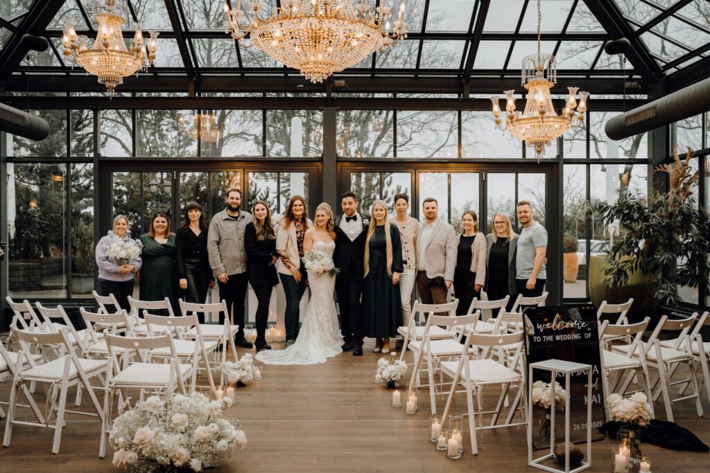 Hochzeitsdienstleister des Shootings vor Trauungssetup, Planung: von Aspern Weddings