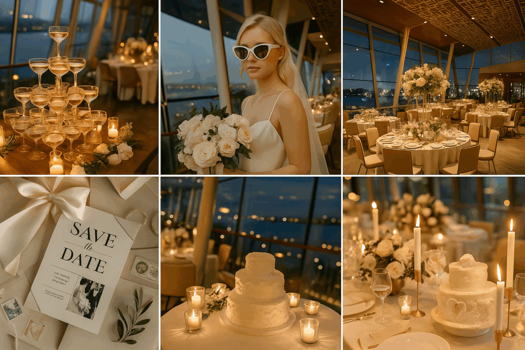 Moodboard im Old-Money-Stil für das Heritage Hotel in Hamburg: edle Creme- und Beigetöne, klassische Stoffstrukturen, feine Papeterie, dunkle Holzdetails und elegante Floristik ergeben ein luxuriöses, zeitloses Gesamtbild. Der Look verbindet hanseatische Eleganz mit zurückhaltendem Luxus und passt ideal zu exklusiven Hochzeiten im Heritage Hotel. Stichwörter: Sophia von Aspern, Hochzeitsplanung, von Aspern Weddings, Hamburg, Bremen, Hannover, Niedersachsen.